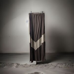 Pixie & Ivy Maxi Skirt Juniors Size S Long Brown White Flair